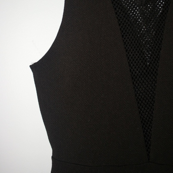 Little Black Fishnet Detail Dress - Picture 5 of 5